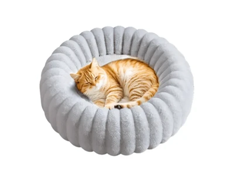 Short Plush Round Bed